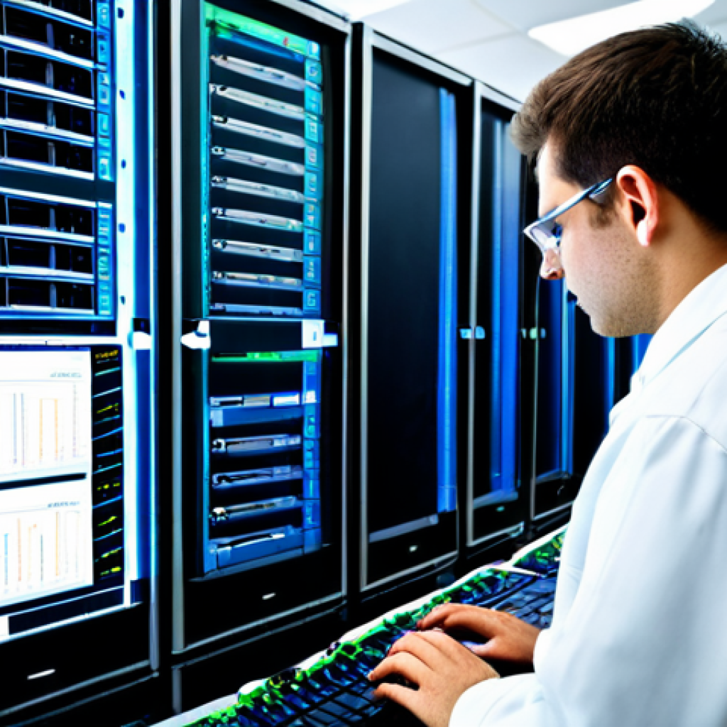 웹 서버와 데이터베이스 서버의 차이점 - Web Server in Action**

"A busy web server room, servers blinking with activity, data flowing throug...