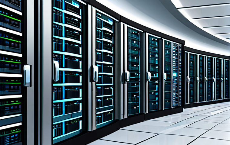 웹 서버와 데이터베이스 서버의 차이점 - Web Server in Action**

"A busy web server room, servers blinking with activity, data flowing throug...