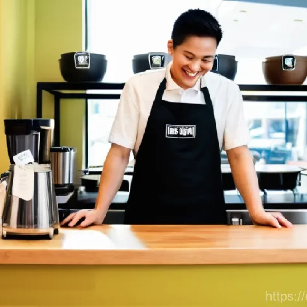 웹 서버에서 캐싱 기술 활용 - The Instant Brew Cafe**

*   **Prompt:** A bustling, modern coffee shop during peak hours, yet every...