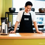 Home 15 웹 서버에서 캐싱 기술 활용 - The Instant Brew Cafe**
* **Prompt:** A bustling, modern coffee shop during peak hours, yet every...