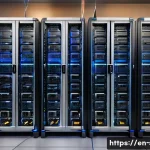 Home 20 LAMP와 MEAN 스택 서버 비교 - A detailed digital illustration of a classic LAMP stack server environment setup in a professional d...