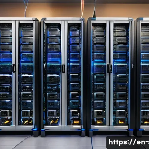 Home 32 LAMP와 MEAN 스택 서버 비교 - A detailed digital illustration of a classic LAMP stack server environment setup in a professional d...